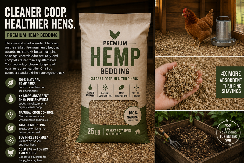 The Coop Fresh — Premium Hemp Chicken Bedding