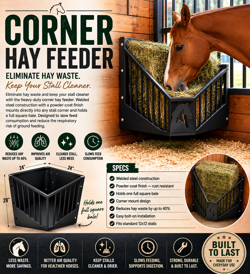 The Trough — Heavy Duty Corner Hay Feeder